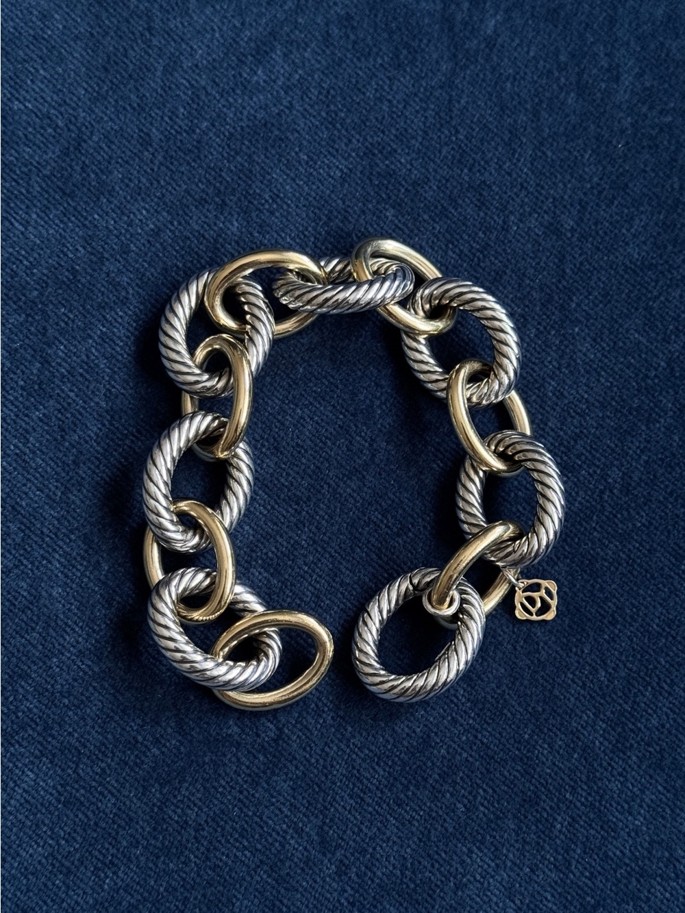 ❌NOT FOR SALE ❌David Yurman 18K Yellow Gold & Silver  Oval Links Women’s Bracele